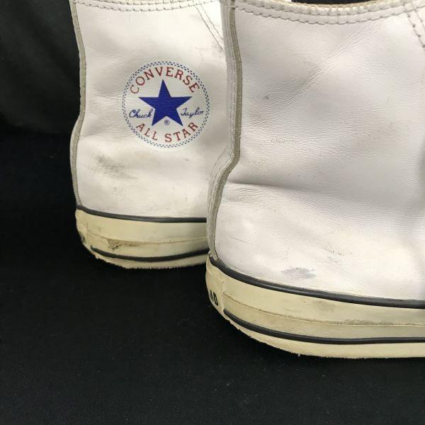 Converse 6X 05 06 02 High Cut Leather Sneakers 7.5 26 White