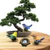 Bird Figurines with Nest Bird Statues Decorative Bird Landscape Ornaments Fairy Garden Accessories for Micro Landscape