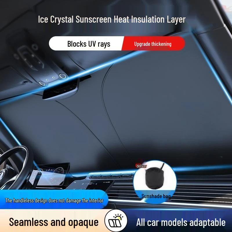 Silver-Coated Anti-Glare Car Sunshade Umbrella for Front and Side Windows