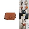 Fashionable Pu Leather Shoulder Bag Elegant Street Style Medium Saddle Bag 2023