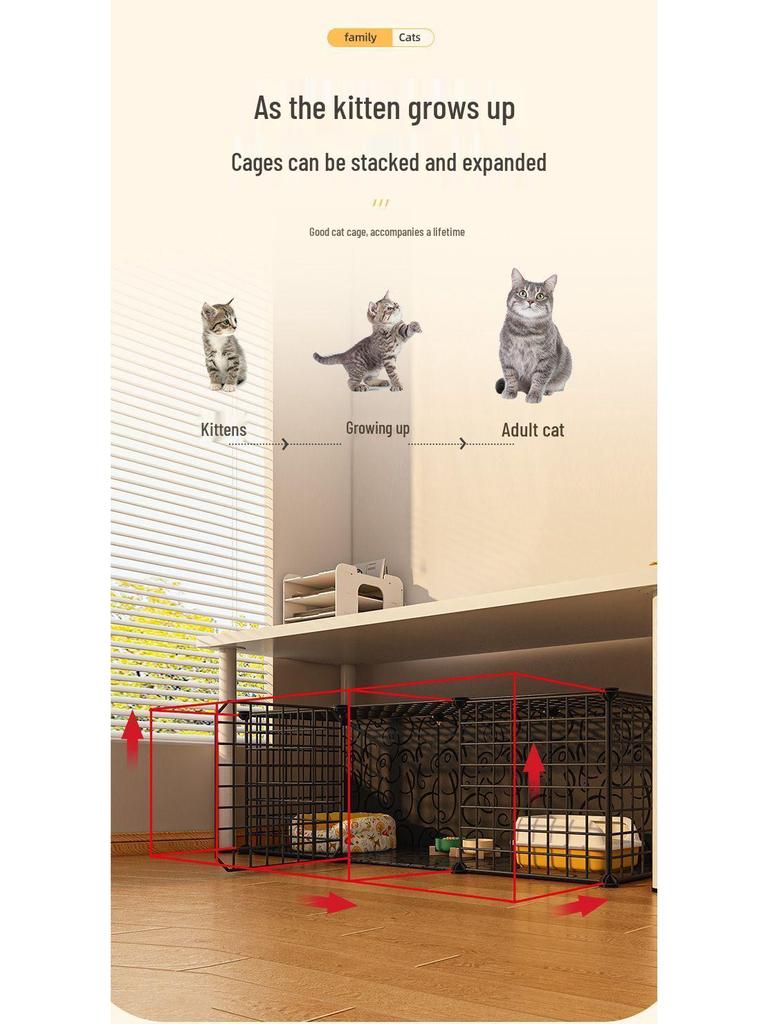 Indoor Cat Villa: Multi-Layer Winter Home & Toilet, Spacious Cabinet Bed