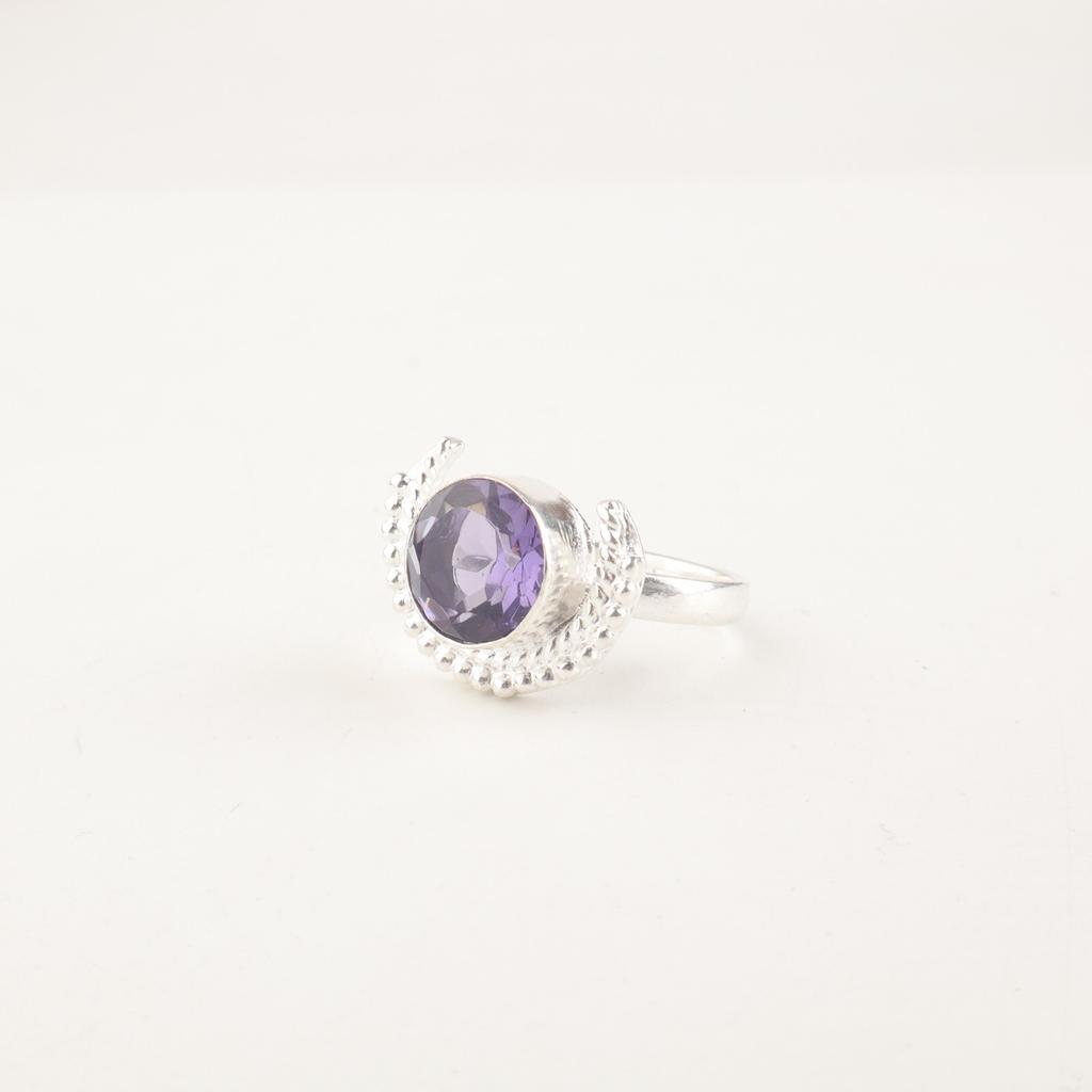 For Women Iolite Gemstone 925 Sterling Silver Handmade Jewelry Statement Ring RR-48-5