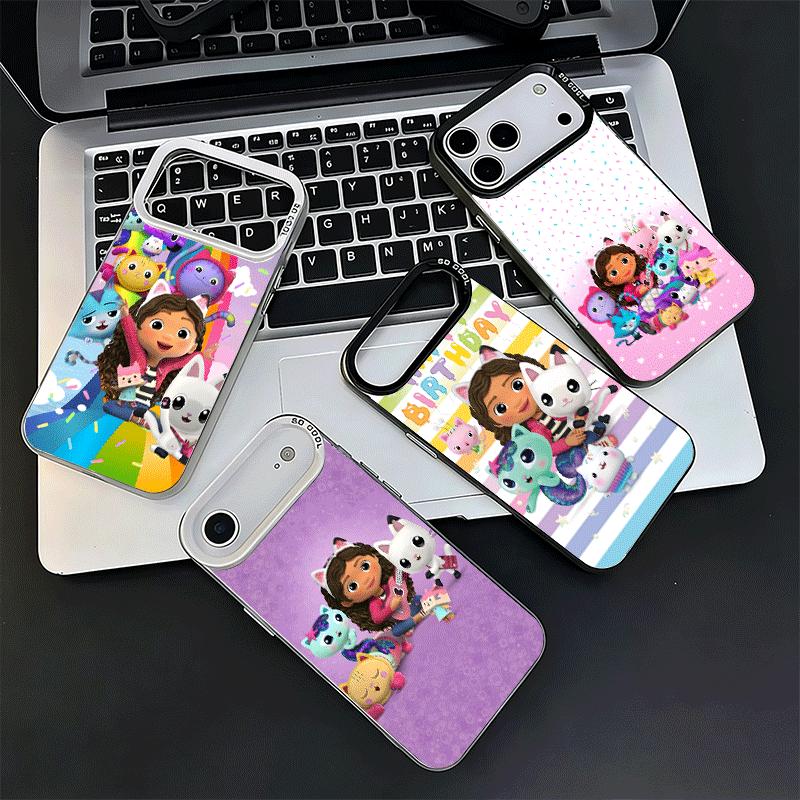 G-Gabbys Dollhouse Cartoon Soft Phone Case for iPhone 15 16 17 Pro Max 17Air 16E 14 Plus 13 12 Mini Shockproof Cover Back Shell