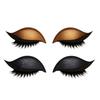 2 Pairs Lazy Eye Shadow Eyelash Patch 2-in-1 Eyeshadow Eyelashes Makeup Stickers Reusable Eye Makeup Stickers with False Lashes Shadow