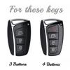 Car Key Case Cover Protective Shell For Hyundai Grandeur HG Sedan Genesis G80 Santa Fe 3DM Grand SantaFe 2018 IX45 EQUUS Azera