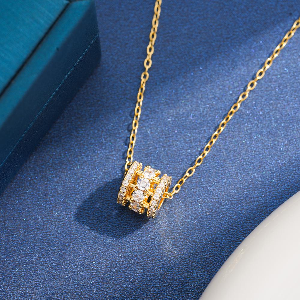 Korean Style Zircon-Studded Luxury Slim Waist Necklace with Fresh Design Clavicle Chain