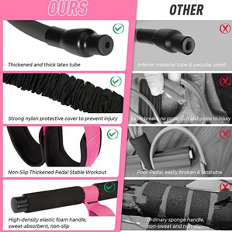 Upgraded Soft Foot Pedal Multi-Functional Resistance Band Suitable for Sit-Ups and Full-Body Home Gym Training Core/Abdominal Muscle Exercises