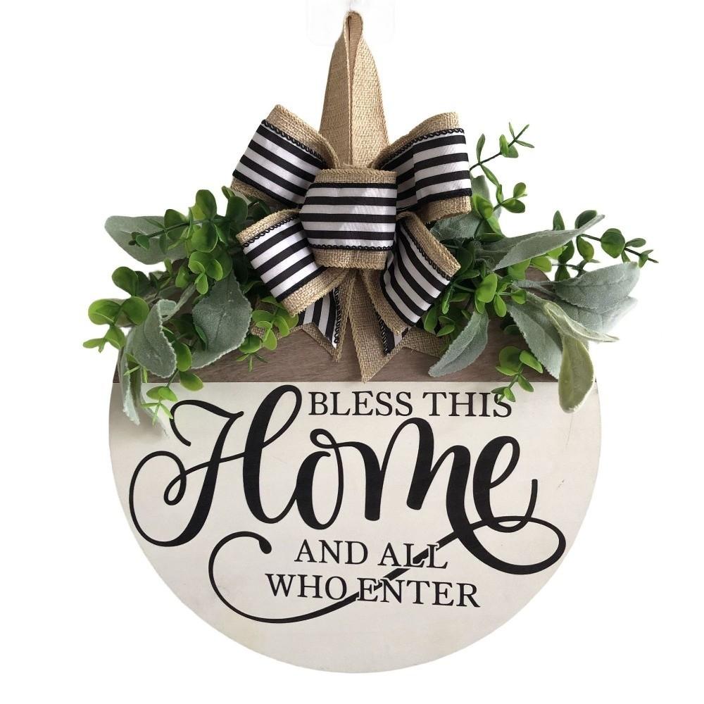 Flower Welcome Sign 2D Flat Wall Art Ornaments Hanging Decoration Outdoor Decor