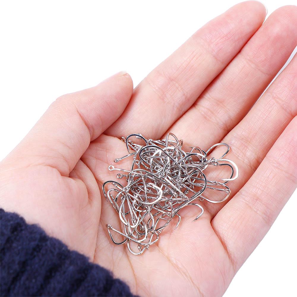 Back Barbed Offset Narrow Bait Hook Barbed Fishhook Long Shank Fishing Hook High Carbon Steel