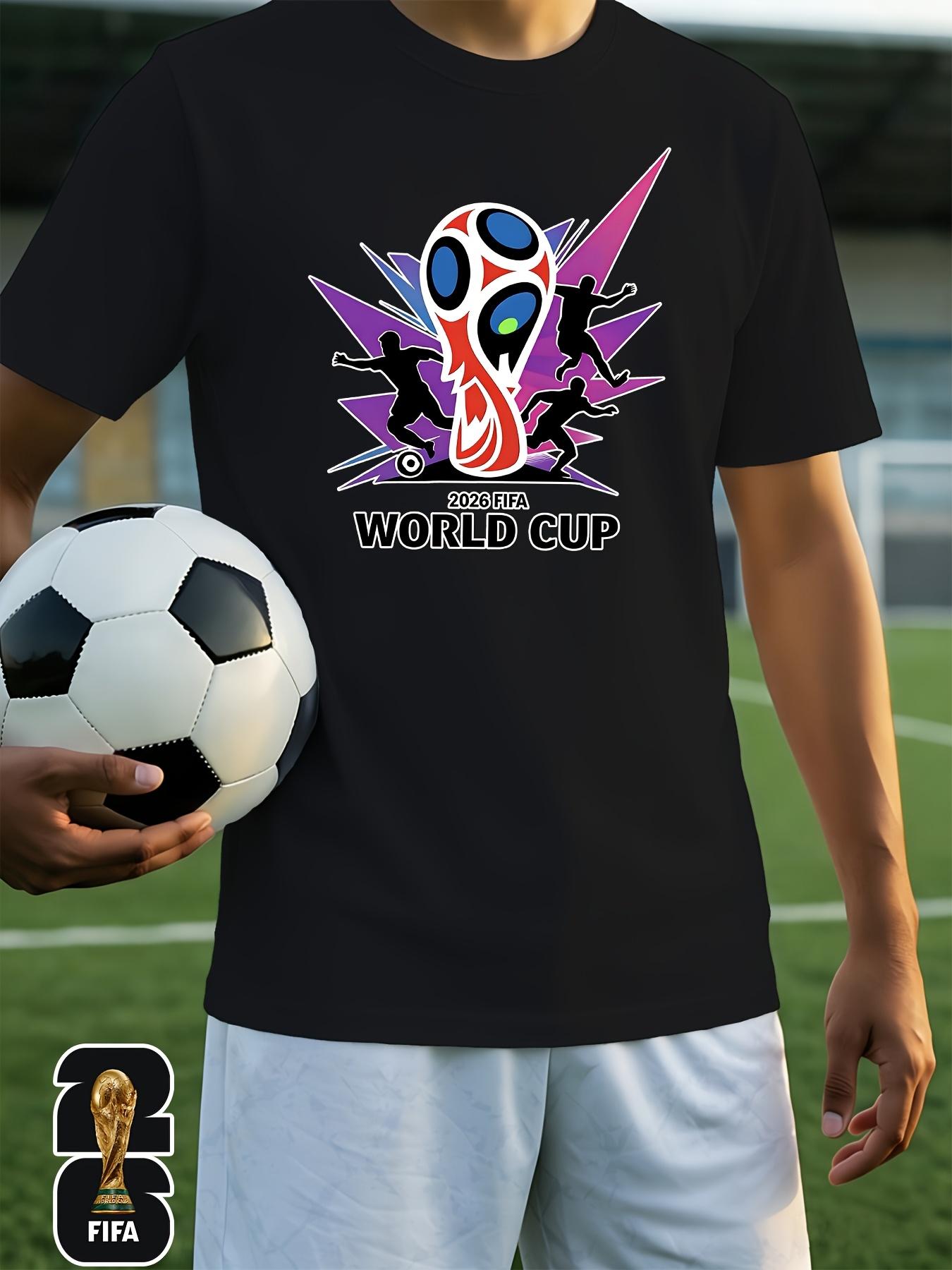 

Men s Home Clothing Top [FIFA Authorization] . 2026 Men s and Women s T-shirt, Pattern Print, Trendy and Fashionable, Suitable for Beach Parties XXL чорний