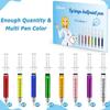 24Pcs Syringe Pen, Multi-Color Retractable Fun Nurses Week Gifts Bulk, Black Ink Novelty Pens Set, Nurse Accessories for Work and Nursing School
