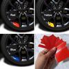 2/6PCS Reflective Car Wheel Decal Sticker Pressure Adhesive Auto Red Accessories Car Stickers Wheel Hub Decals