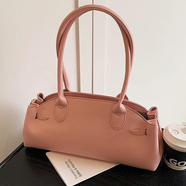 Niche Underarm Bag Women's High-end Shoulder Bag Simple Solid Color Baguette Bag Versatile Tote Bag