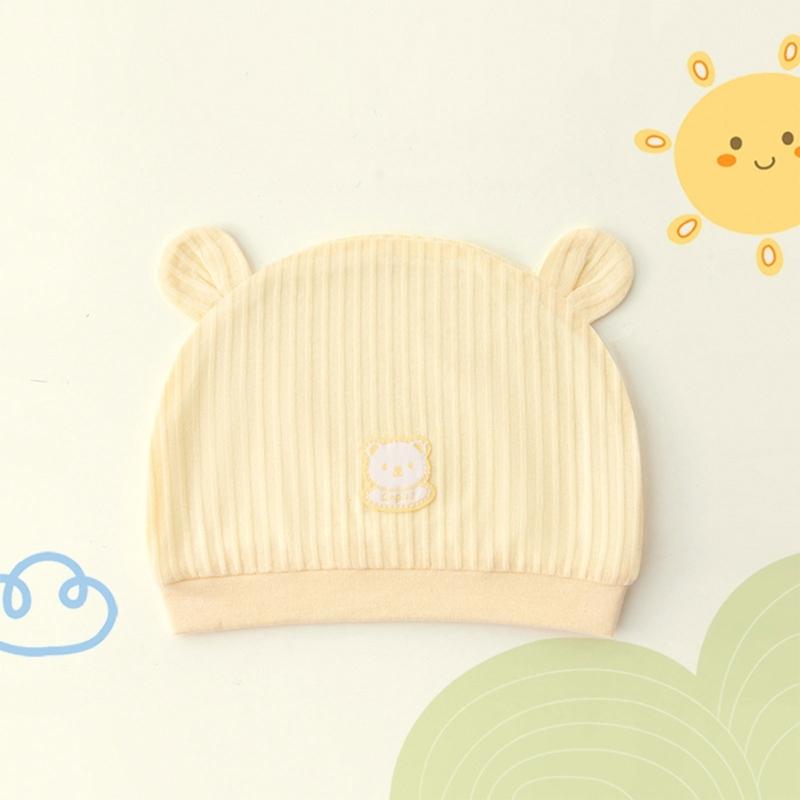 Stylish Infant Beanie Cap 0-1 Month Boys Girls Warm Bonnet Soft Breathable Baby Hat Newborn Fetal Cap for Indoor Outdoor