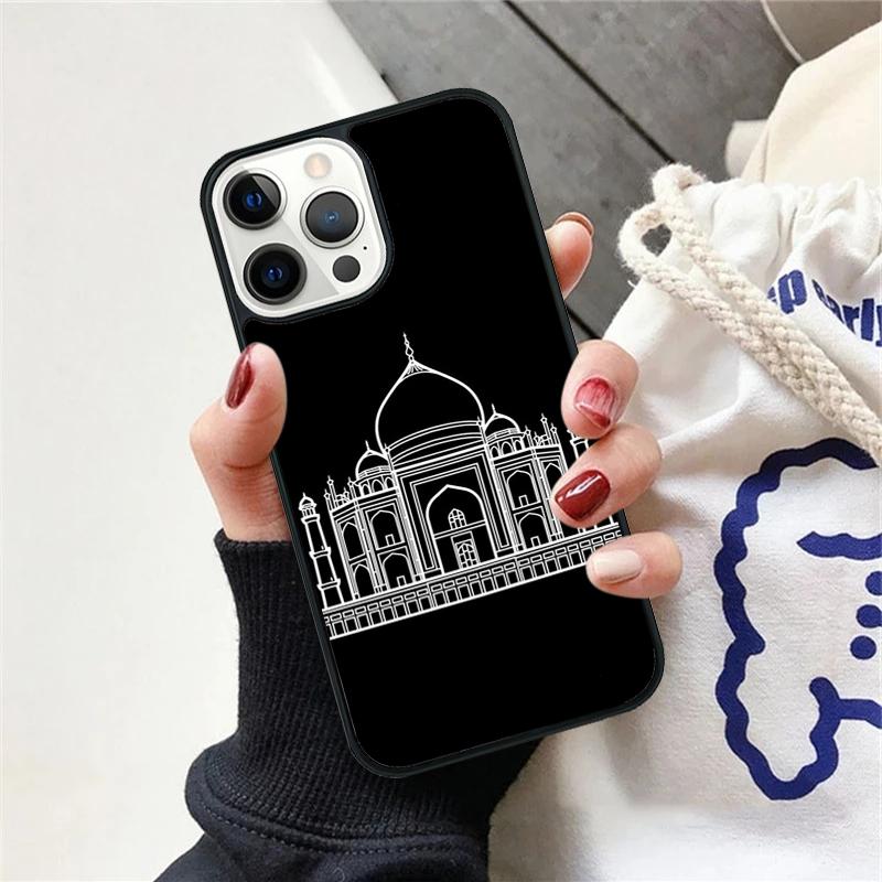 Taj Mahal Indien Mausoleum Telefonfodral För iPhone 17 Air 15 16 Skydd 11 13 14 Pro Max 12 Plus Max Fundas