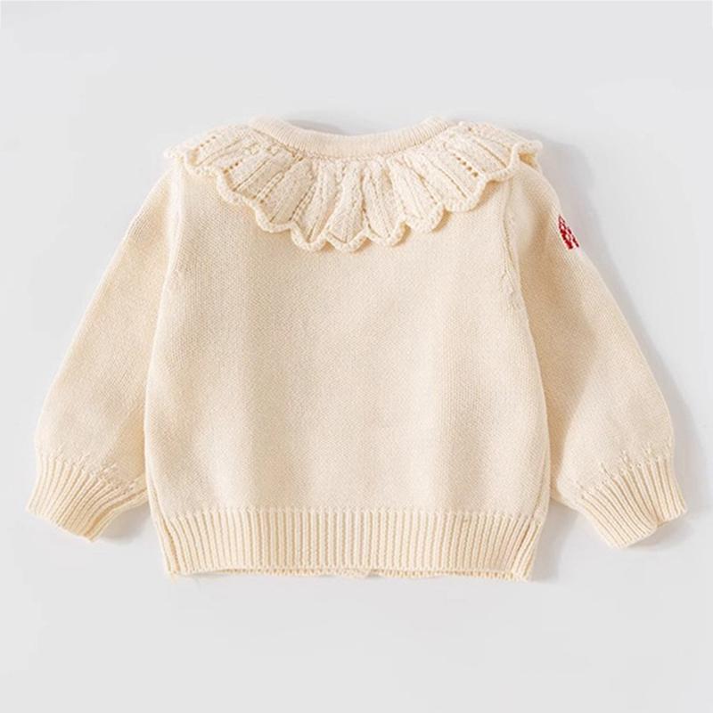 1-9 Years Kids Girls Button Closure Knitted Coat Cardigan Sweater