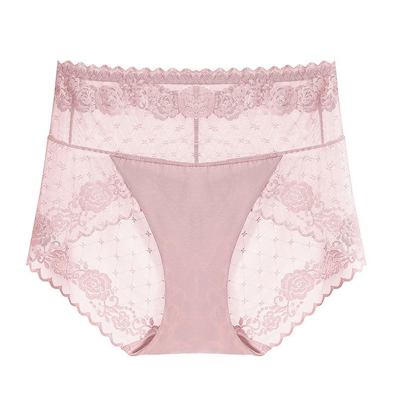 12 Color High Waist Women Panties Sexy Lace Stars Briefs Summer Ultra Thin Mesh Breathable Lingerie Female Seamless Intimates