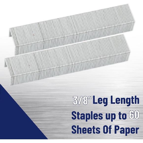 Mr. Pen- Heavy Duty Staples Stapler, 3600 Pc, 60 Sheet Capacity Staple, 3/8 inch Length, Staples Office Supply, Paper Staple, Strip