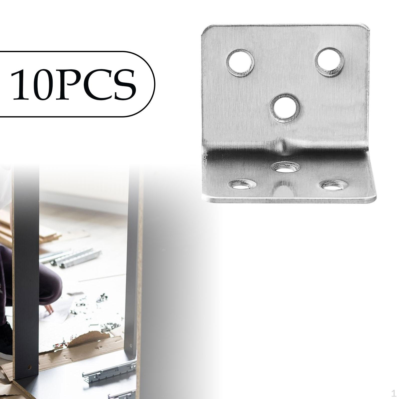 

10 L Кронштейны для угловых опор Металлические скобы Ремонт мебели Argent