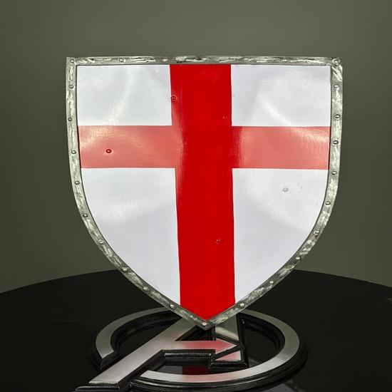 71,12 cm Templerschild Mittelalterlicher Ritter Rotes Kreuz Templerschild Kreuzfahrer Schild Schlachtritter Heizschild Bestes Geschenk