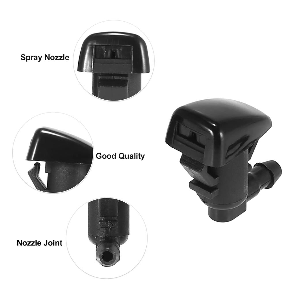 ACROPIX Vindrutetorkare Spolarmunstycke Vindrutetorkare Kompatibel med Chevy Traverse med Slanganslutning, Svart, 7-pack