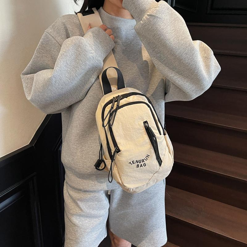 Leichte Umhängetasche mit großer Kapazität Damen-Schultertasche Student Brusttasche