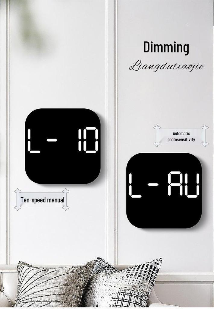Multifunctional LED Electronic Wall Clock with Stand, Model 6650