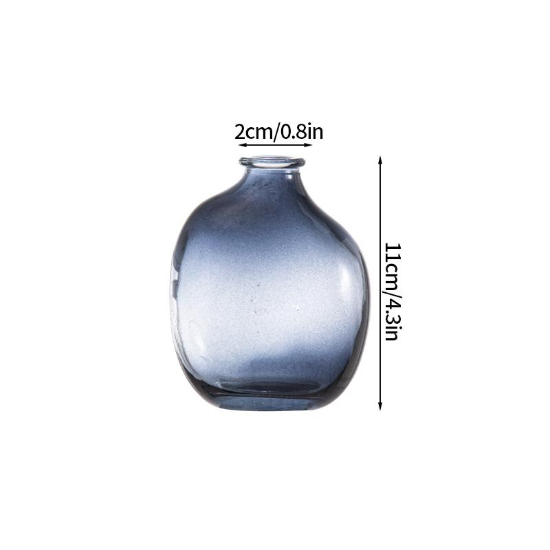 Retro Glass Vase Transparent Flower Bottle Nordic Plants Pot Flower Arrangement Hydroponic Terrarium Flowerpot Wedding Decor