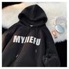 Mens Heavyweight Hooded Sweatshirt Winter Fleece Lined Loose Fit Streetwear Couple Top