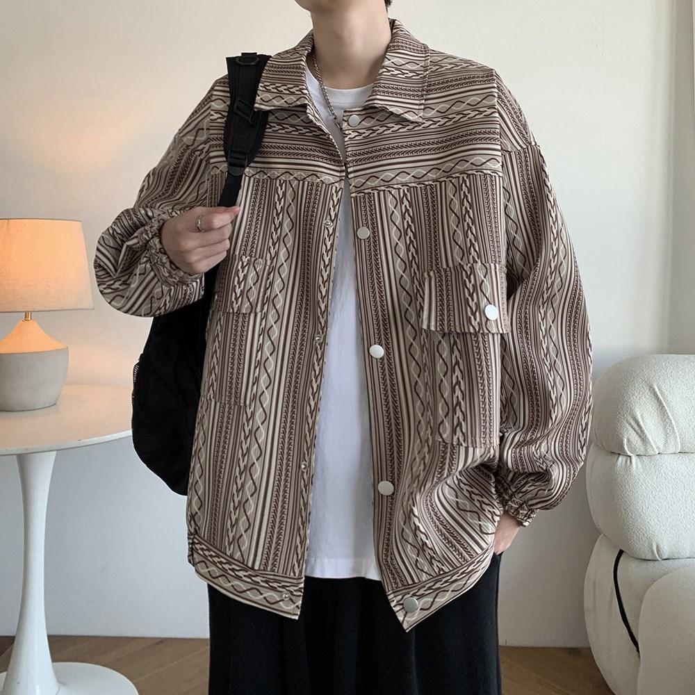 

Xiaoxiangfeng куртка мужская новая универсальная куртка с лацканами для пар подростков весна и осень полосатая куртка мужская 5XL