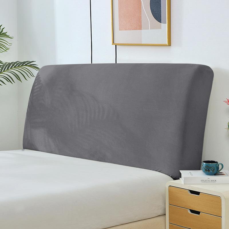 Thick All Inclusive Headboard Cover Solid Color Elastic Simple Soft Dustproof Back Protection Bedroom Headboard Backrest Cover