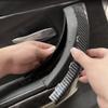6pcs Carbon Texture / Black Car Accessories Interior Door Handle Pull Cover Trim For BMW 3 Series E90 E91 316 318 320 325 328i
