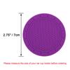 Wisdompro Car Non-Slip Coaster Drink Holder Cup Mat Vinyl Anti Slip Vibration Round 70mm Diameter 4pcs Purple