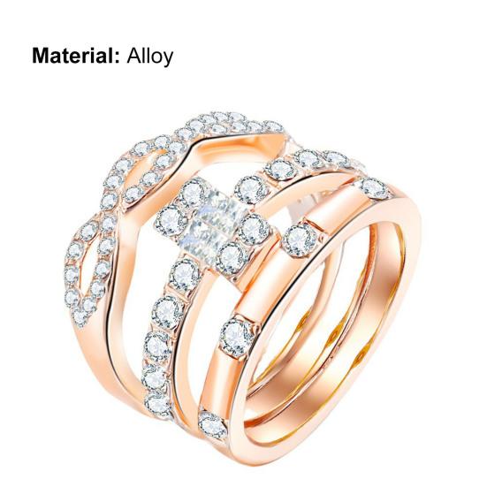 3Pcs/Set Ring Kit Decorative Minimalist Distinctive Individuality Finger Ring Set for Daily Wear