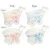 High Quality Hand-Woven Creative Small Cart 2 Styles Gift Flower Fruit Storage Basket Flower Basket For Plant Home Wedding