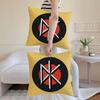 D-Dead Kennedys Kissenbezug Anti-Milben Kissenbezug Versteckter Reißverschluss seidig Sofa Kissenbezug