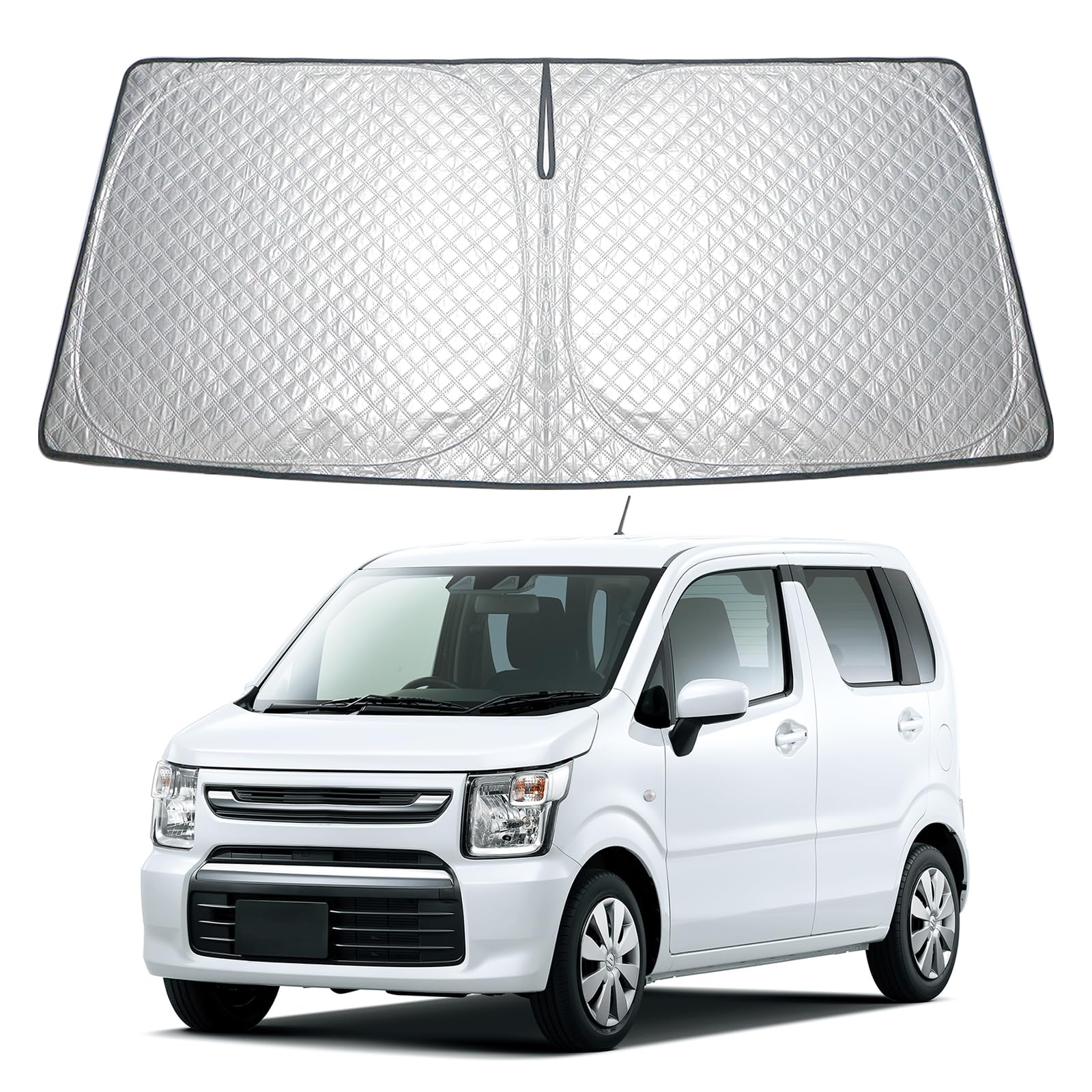 

Hasiro Front Sunshade for Light Universal Front Window Prevents Interior Deterioration in Windshield Sun Light Heat Insulating Sun Compact 1 Small чёрный