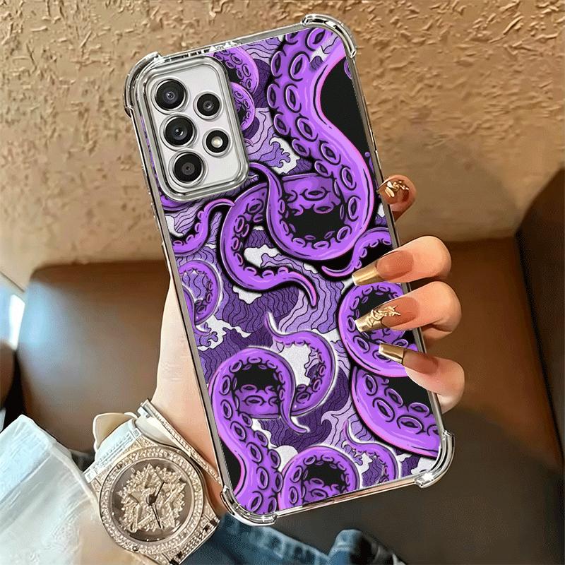 Octopus Tentacle Art Soft Phone Case For Samsung A17 A27 A07 A37 A57 A16 A56 A15 A55 A14 A54 A13 A53 A26 A36 A25 A35 A24 A34 A23