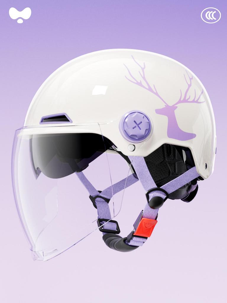 3C Certified Women's Electric Vehicle Helmet: Retro, All-Season, Winter Warmth for Motorcycles & Scooters