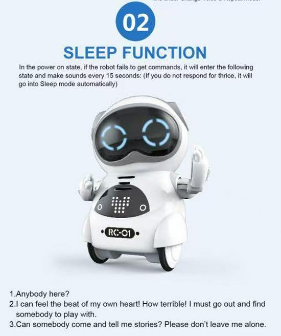 Cross-Border Children's Smart Voice Mini Robot - English Version