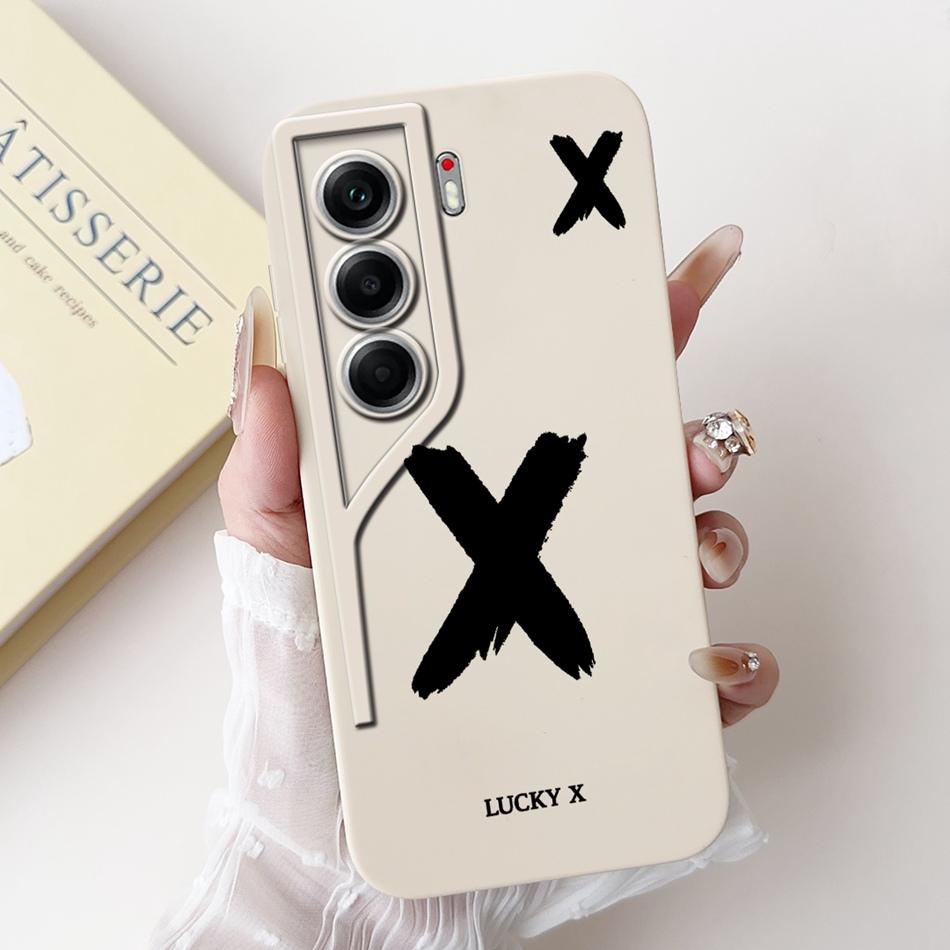 

For Tecno Camon 40 Pro 4G Camon40 CM5 CM6 Lucky Initial Letter Phone Case For Camon 40 40Pro 4G Soft Silicone Shockproof Cases Camon 40 Pro 4G(CM6)