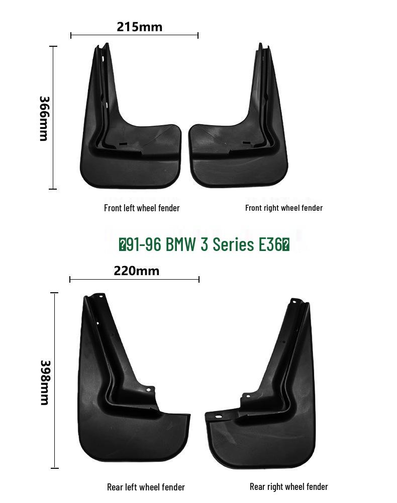 1991-96 BMW 3er E36 Vordere und Hintere Radkasten-Schutzbleche