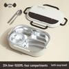 לבן, 4-compartment with soup bowl & cutlery