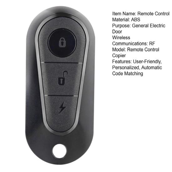 E-Bisiklet Scooter için Evrensel 433MHz Uzaktan Kumanda Anahtarı 3 Tuşlu Kablosuz Kopyalama Klon Anahtar Tailg Hızlı Verimli Garaj Kapısı Açıcı için