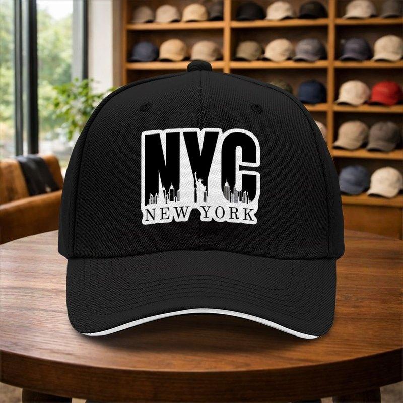 Casquette de baseball réglable décontractée NYC pour hommes Multicolore Toutes saisons Style Hip-hop Street