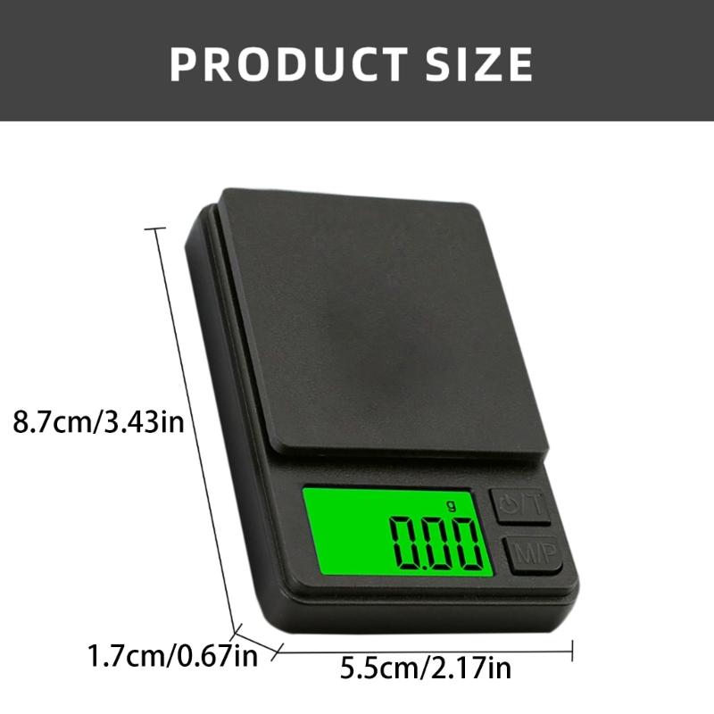 500G/1000G Small Scale for Food Jewelry Herb Pocket Scale Digital Grams Scale with Backlit 0.01g High Accuracy Scale