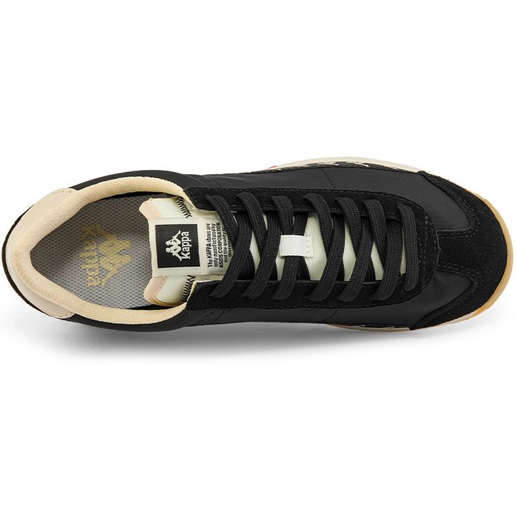 Kappa Retro Fabric Wrap Low-Top Casual Running Shoes Unisex sneaker Black K0CW5MM18-990