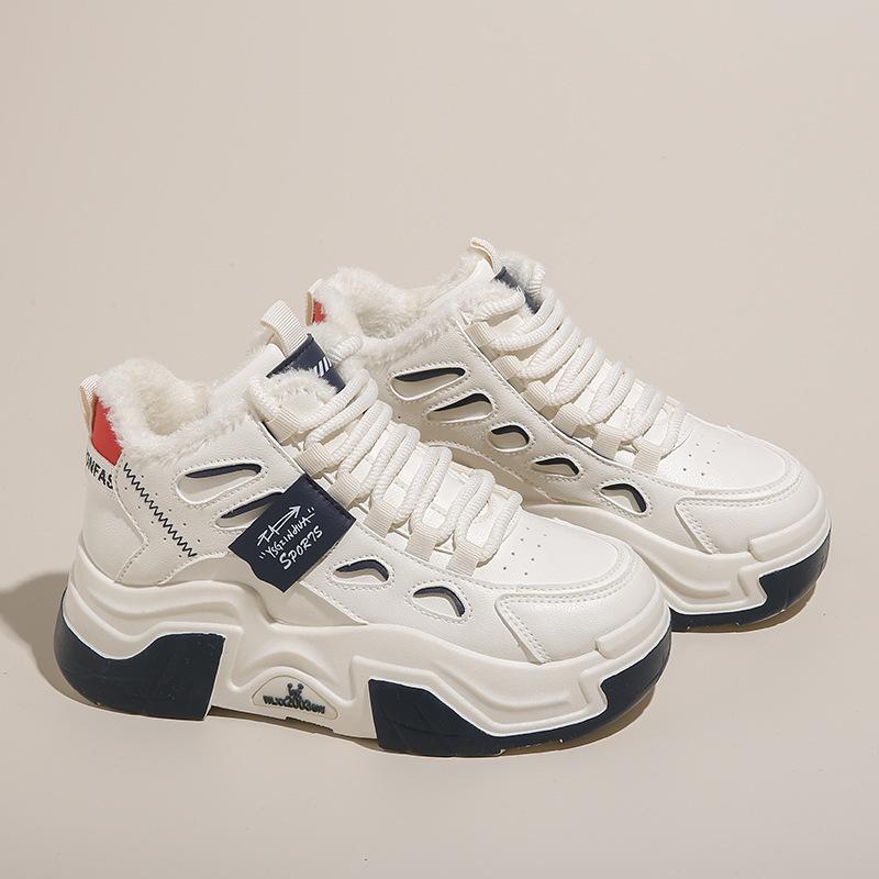 

Женская обувь на платформе, зимняя, морозостойкая, нескользящая, повседневная обувь, модная, из бархата, теплая, женская обувь, увеличивающая рост 35 синий