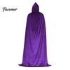 Theatrical Role Play Costume Unisex Adults Hooded Cloak, Velvet Vampire Wizard Cape, Renaissance Mysterious Witch Cape Medieval Halloween for Cosplay,