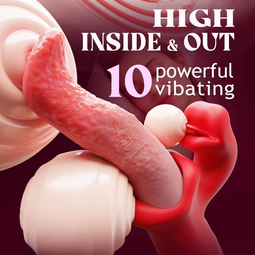 G-spot Vibrator Dildo Sex Toys 10 Patterns Tongue Licker Vibrator Clitoral Stimulator Female Masturbator Adult Female Sex Toys